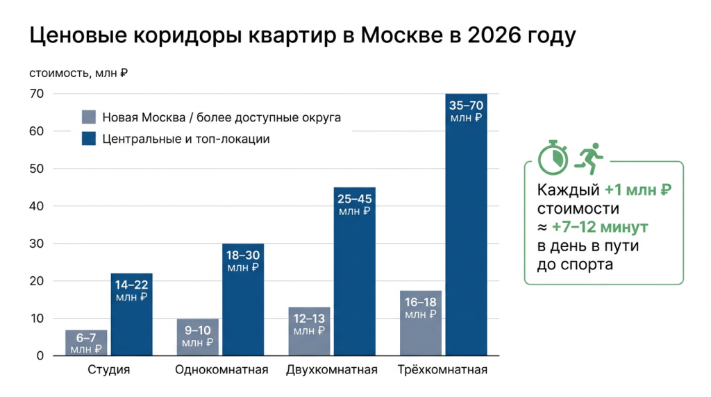Ценовые коридоры квартир